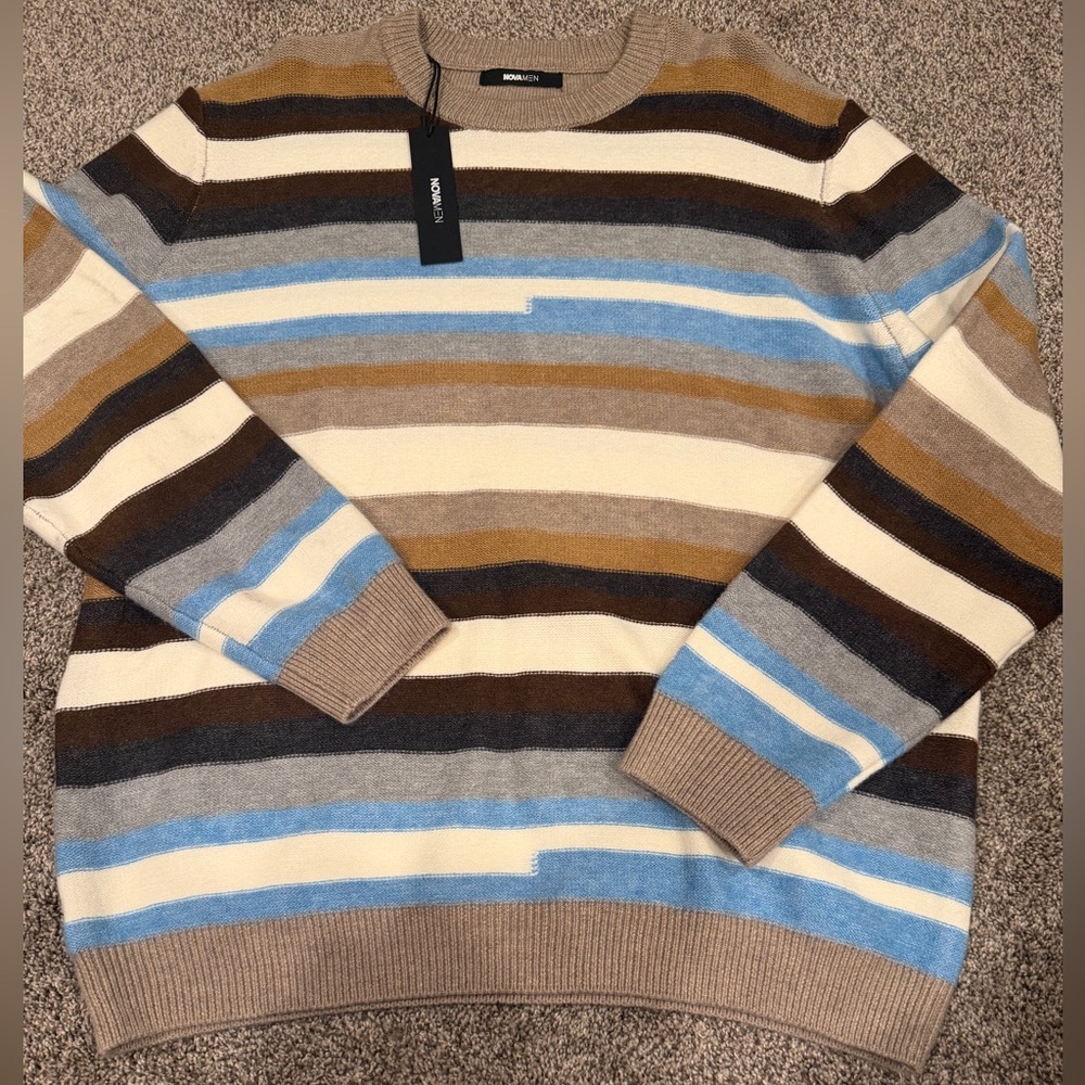 Men's Multicolor Striped Crewneck Sweater